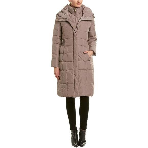 Women's Filled Winter Coats Trap Warmth with Bib Front & Dramatic Hood